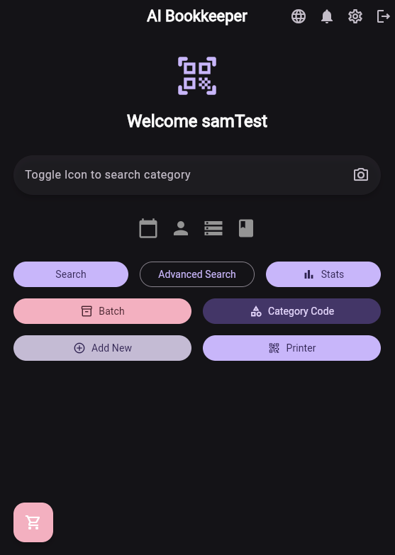 Home dashboard screenshot